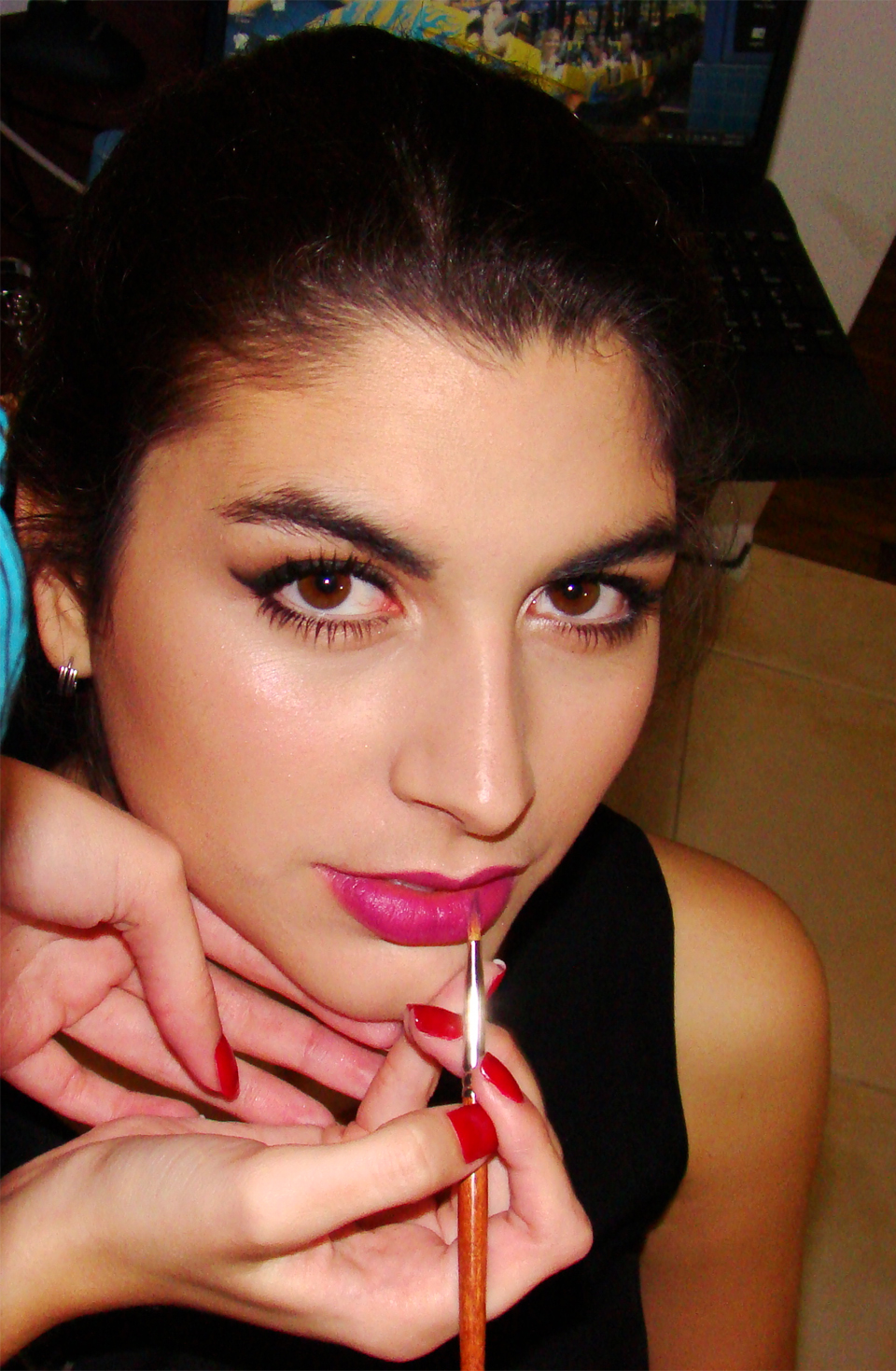 Plum lips